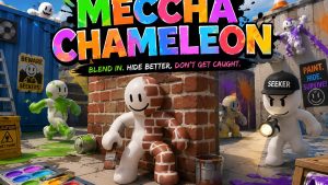 Meccha Chameleon review featuring colorful hide-and-seek gameplay